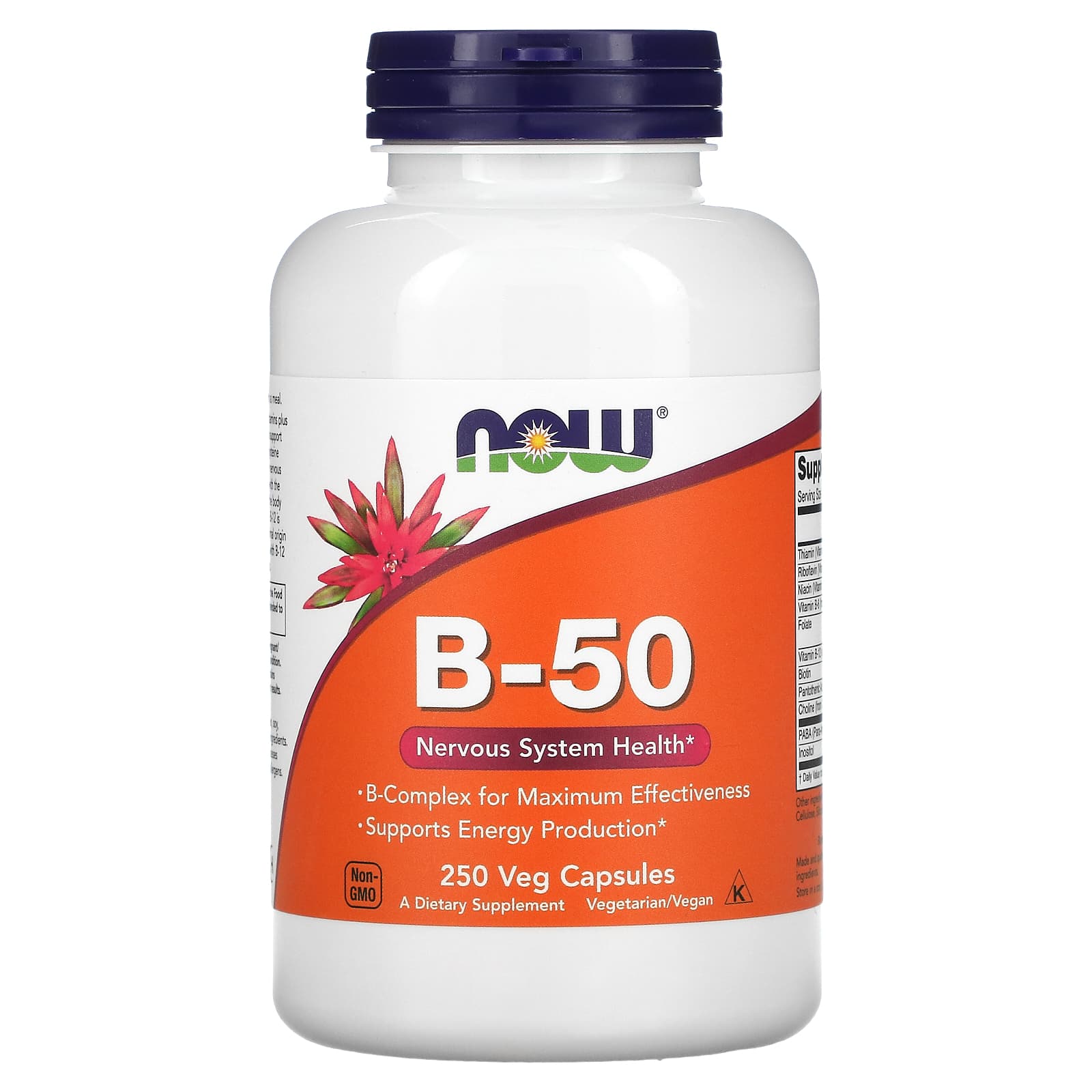 Now Foods, B-50, 250 Veg Capsules UPC 733739004222 | HiLife Vitamins